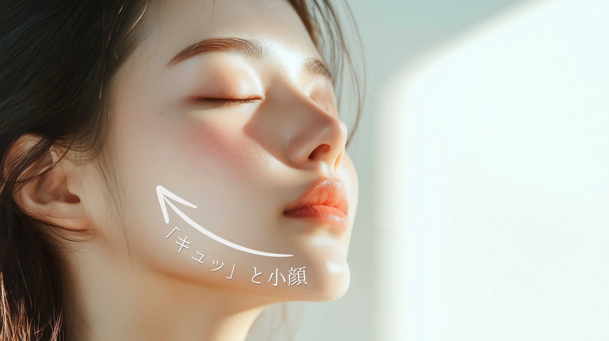 オンダリフトで小顔リフティングを受けた女性